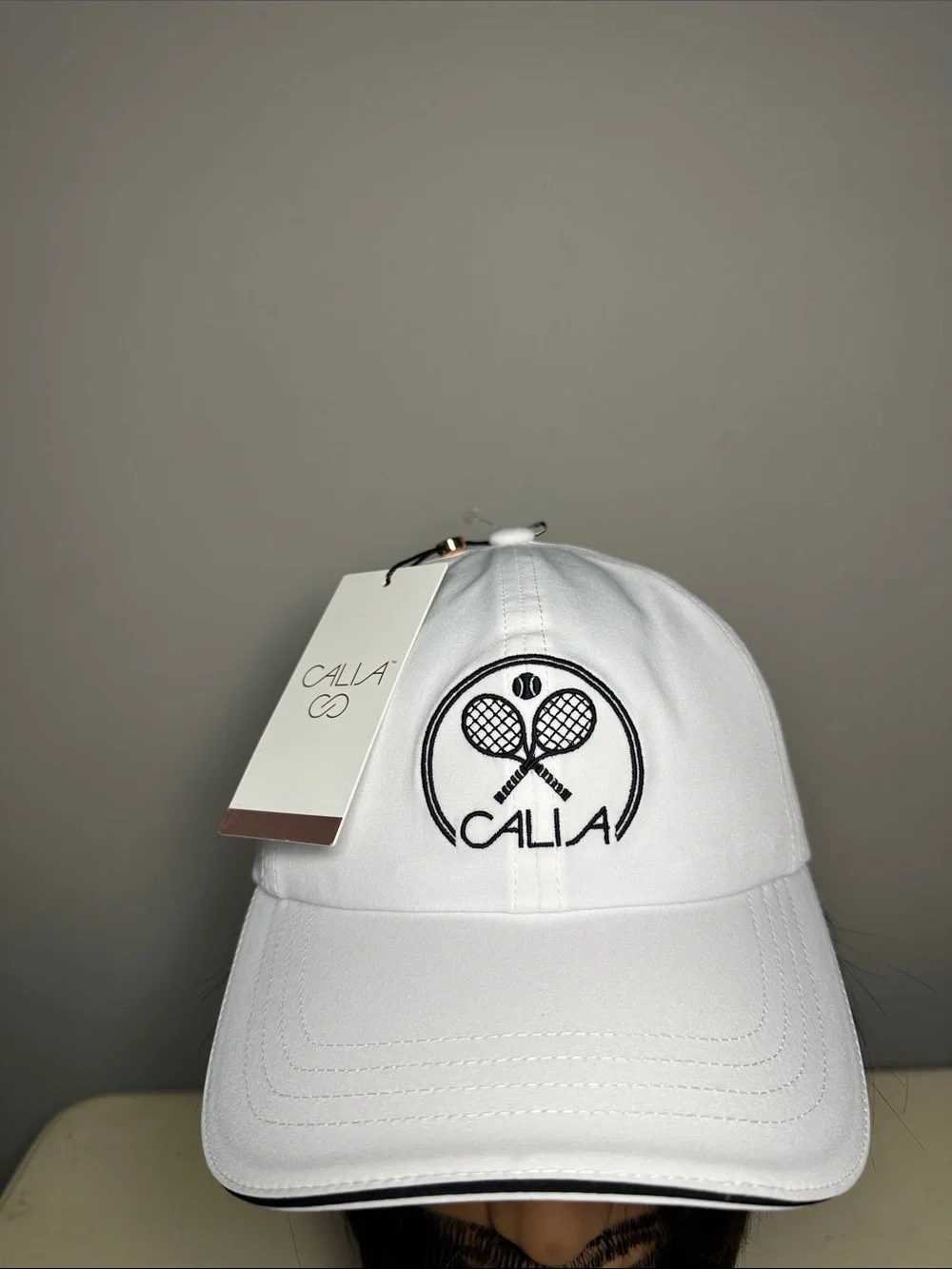 CALIA by Carrie Underwood New White with black Tennis Logo exercise hat